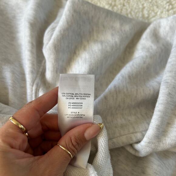 Aritzia Womens Terry Cropped Sweater in Grey Size X-Small - Picture 6 of 7